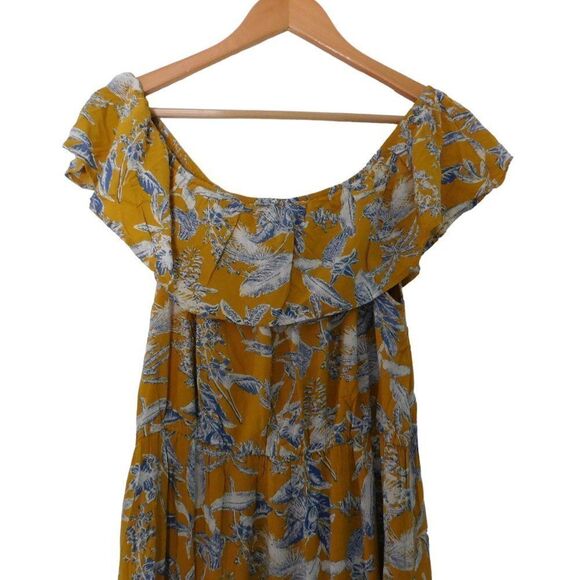 Susan Betro Dress Maxi Boho Long Floral Lined Crochet Medium Off the Shoulder - Picture 2 of 7